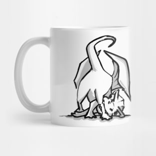 Dragon chewing on his leg Mug